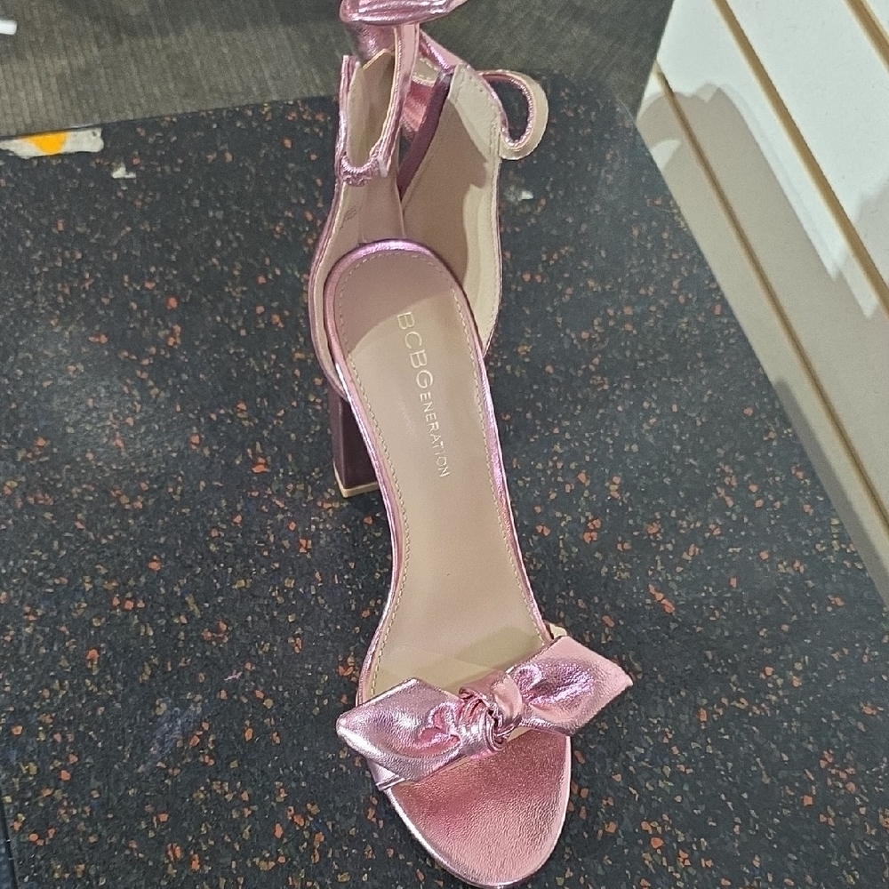 BCBG Metallic Pink Heels